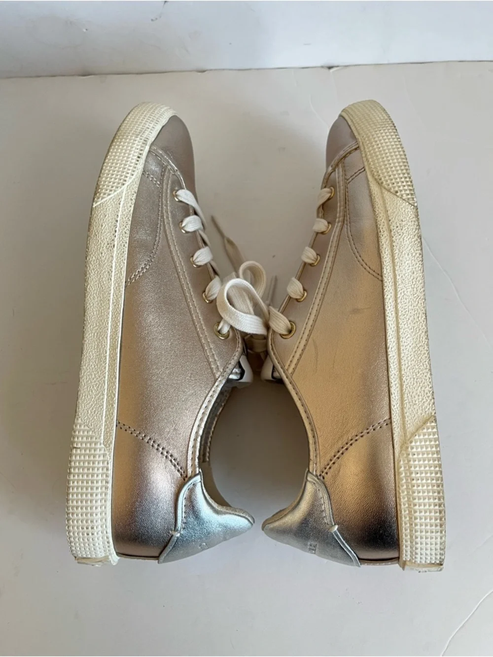 Coach Metallic Silver Low-Top Sneakers women’s size 8B